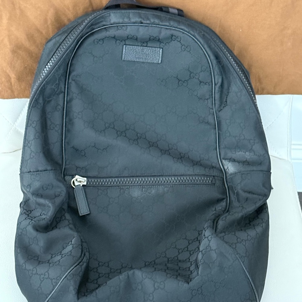 Gucci Black Patterned Backpack - image 2